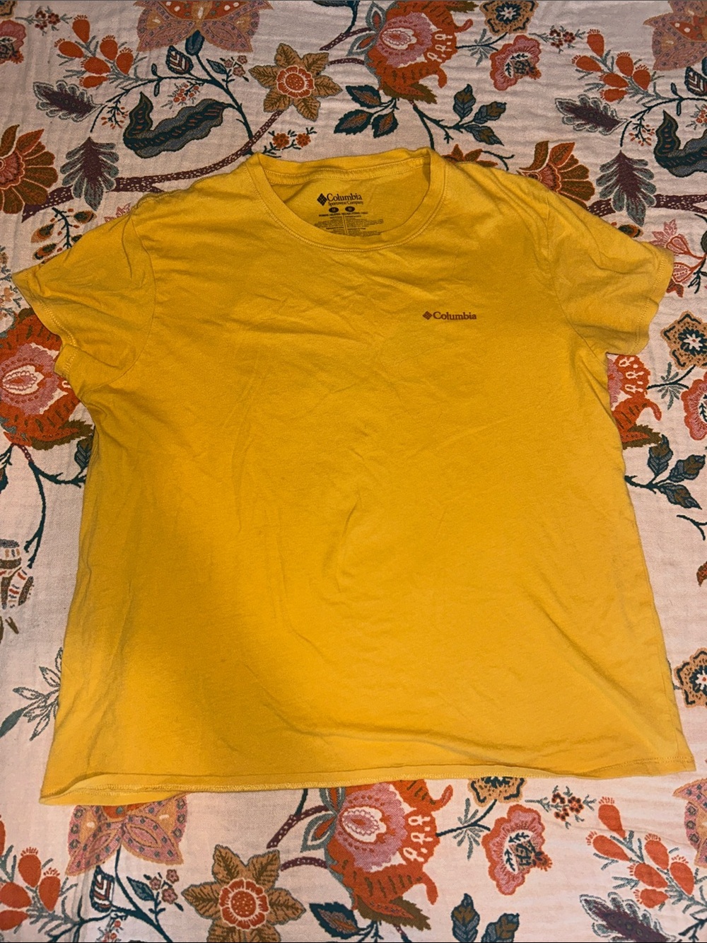 Columbia Bright Yellow Short-Sleeve Logo Tee
